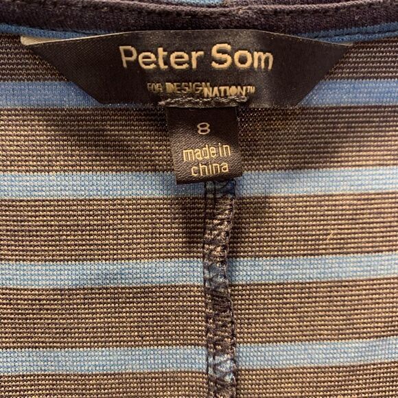 $5 ADD ON ITEM Peter Som for DesigNation Empire sleeveless striped Dress - Picture 11 of 14